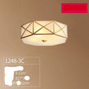Plafonnier rétro LED doré de forme octogonale en métal