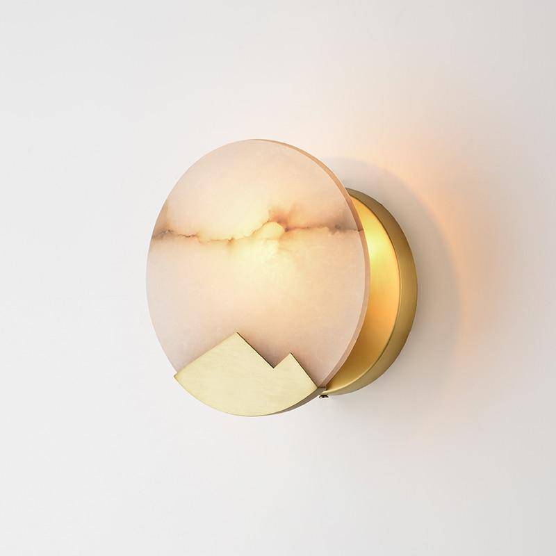 Applique murale design LED en marbre avec base dorée Creative - vue 3 sur 4