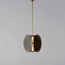 Suspension design à LED avec disques en verre fumé