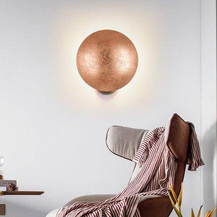 Applique murale design LED avec abat-jour arrondi en métal Luxury