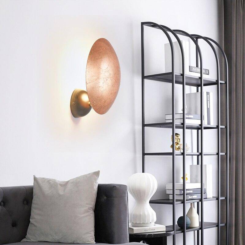 Applique murale design LED avec abat-jour arrondi en métal Luxury