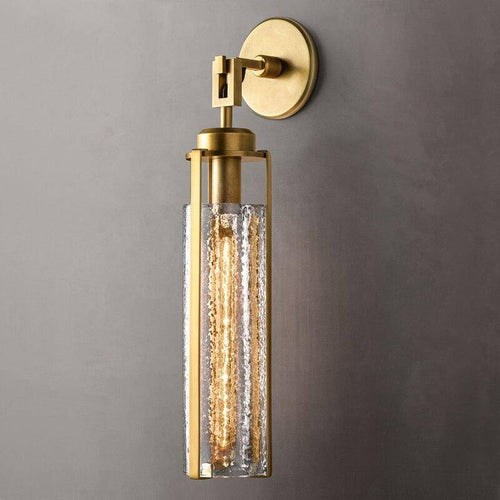 Applique murale design à LED en métal rétro et verre luxury