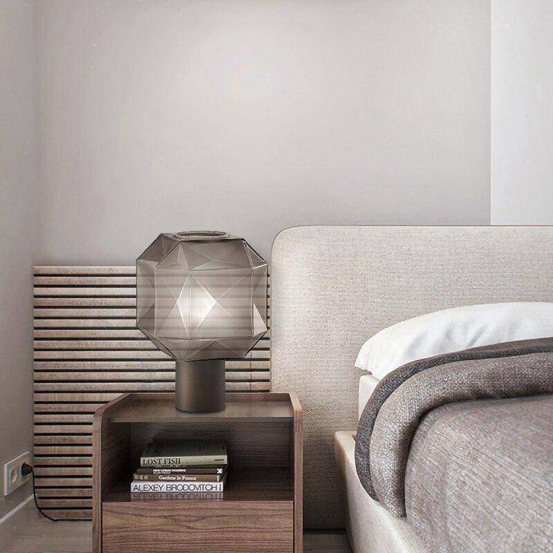 Minimalist geometric LED table lamp - vue 6 sur 7