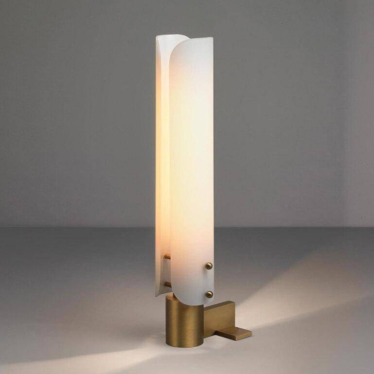 Lampe à poser design LED en cuivre avec double abat-jour arrondi Luxury