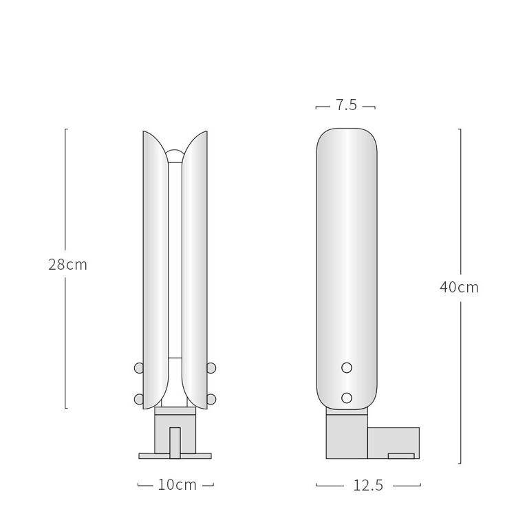 Lampe à poser design LED en cuivre avec double abat-jour arrondi Luxury