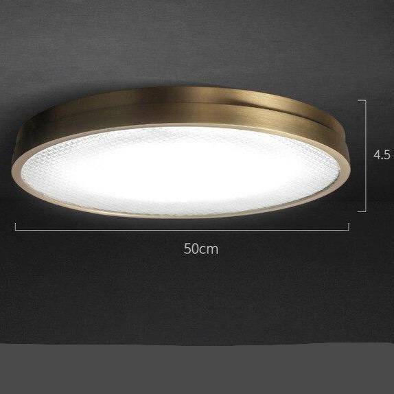 Plafonnier design LED arrondi ultra fin et doré Loft - vue 5 sur 6