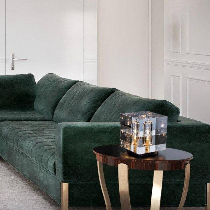 Lampe à poser design LED en verre crystal géométrique Luxury - vue 4 sur 8