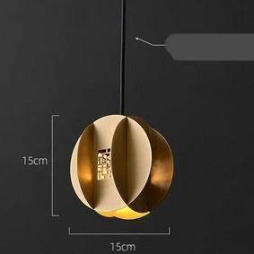 Suspension design à LED en métal arrondi luxury - vue 7 sur 7