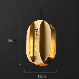 Suspension design à LED en métal arrondi luxury - vue 6 sur 7