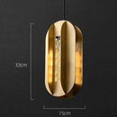 Suspension design à LED en métal arrondi luxury