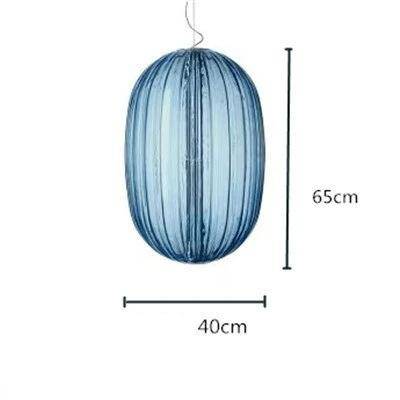Suspension design LED avec abat-jour en verre coloré - vue 14 sur 14
