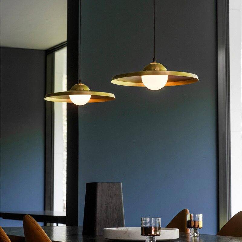 Suspension design LED avec chapeau cuivre Luxury - vue 4 sur 6