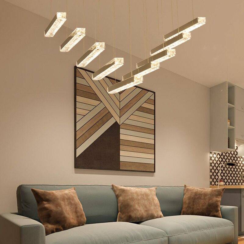 Lustre design LED en verre cristal luxury
