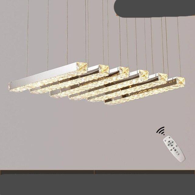 Lustre design LED en verre cristal luxury - vue 8 sur 8