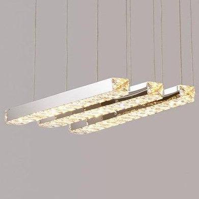 Lustre design LED en verre cristal luxury