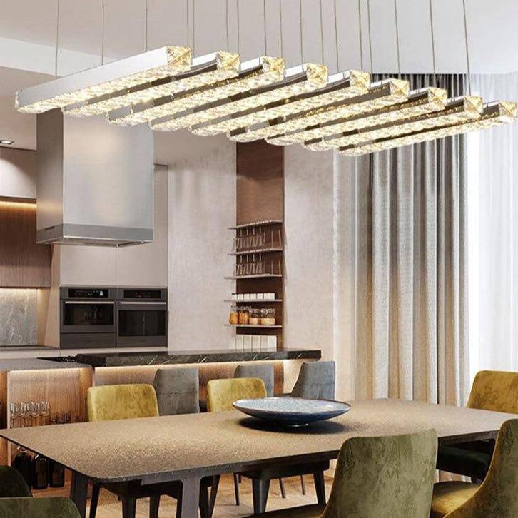 Lustre design LED en verre cristal luxury