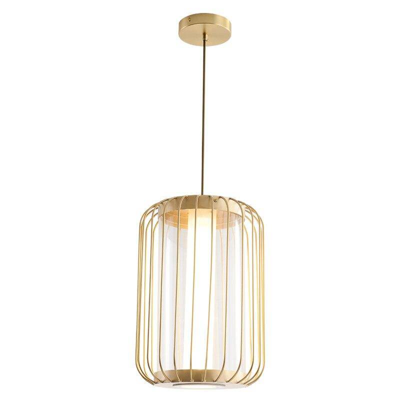Suspension design LED en forme de cage métal Hall - vue 7 sur 6