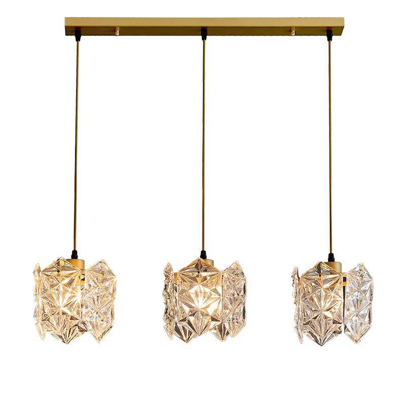 Suspension design LED avec abat-jour en verre cristal Luxury - vue 7 sur 11