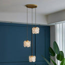 Suspension design LED avec abat-jour en verre cristal Luxury