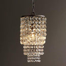 Suspension design LED avec abat-jour en verre cristal doré ou argenté
