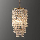 Suspension design LED avec abat-jour en verre cristal doré ou argenté
