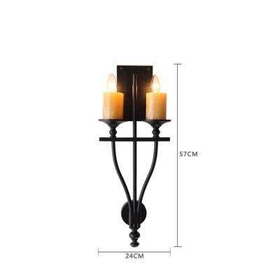Applique murale retro LED avec deux ampoules en marbre - vue 5 sur 5