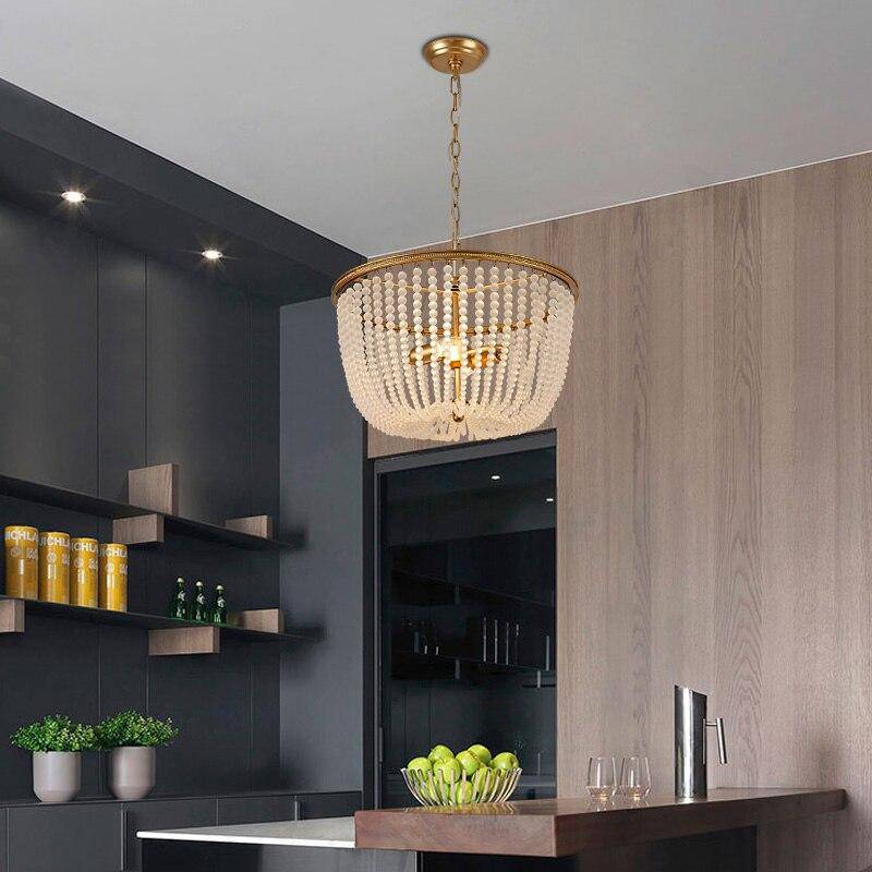 Suspension design LED dorée avec abat-jour en verre cristal Luxury - vue 6 sur 9