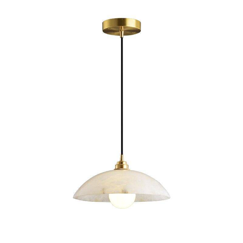 Suspension moderne en marbre blanc LED - vue 3 sur 8