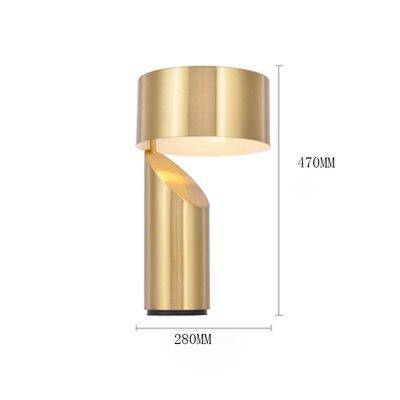 Lampe à poser LED en métal cylindrique design - vue 4 sur 5