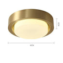 Plafonnier design LED rond aux bords rétro dorés