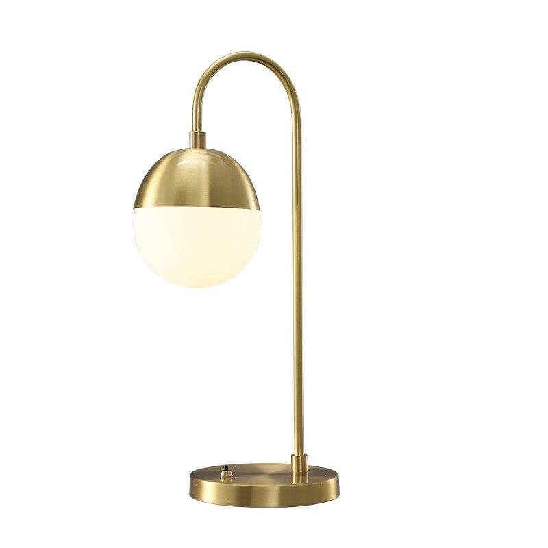 Lampe à poser design LED avec bras doré et boule en verre Soft - vue 5 sur 5