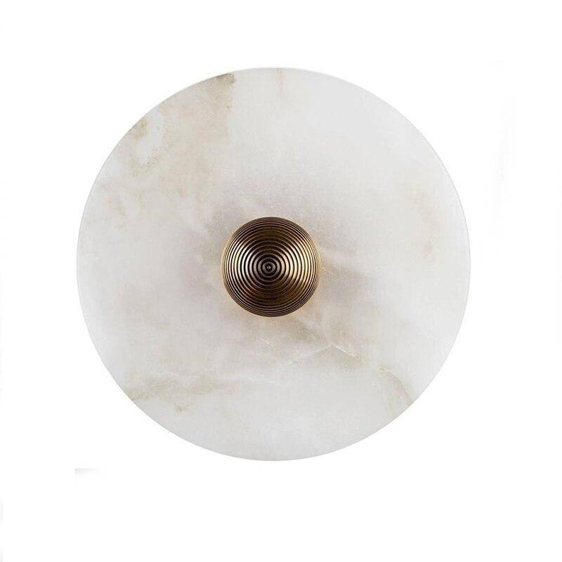 Applique murale design LED avec disque en marbre blanc - vue 3 sur 3