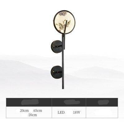 Applique murale design LED en forme de clé noir style japonais