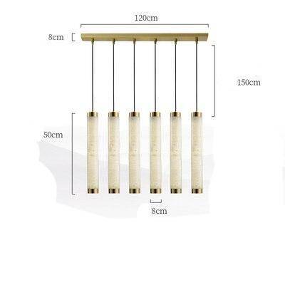 Suspension design LED en marbre avec bords dorés