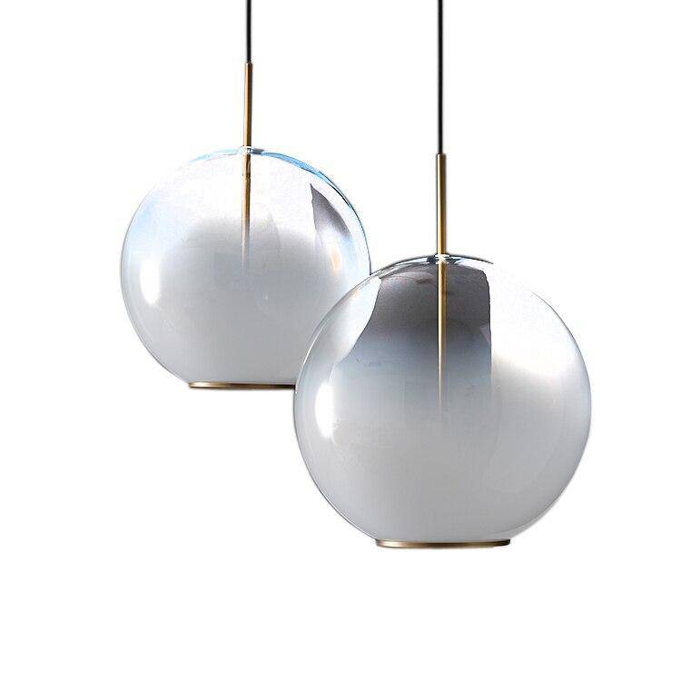Suspension moderne LED en boule de verre blanc Nordic - vue 4 sur 3
