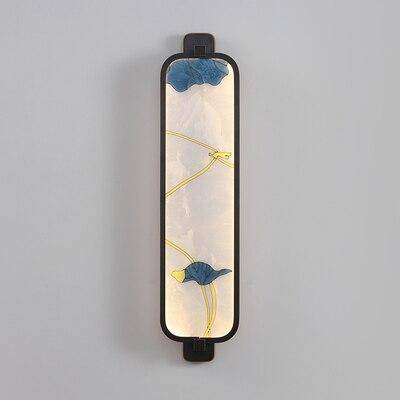 Applique murale LED rectangle aux bords arrondis style Japonais - vue 3 sur 6