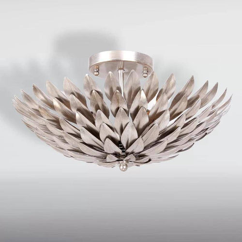 Plafonnier design LED avec imitation métal style fleurs - vue 4 sur 3