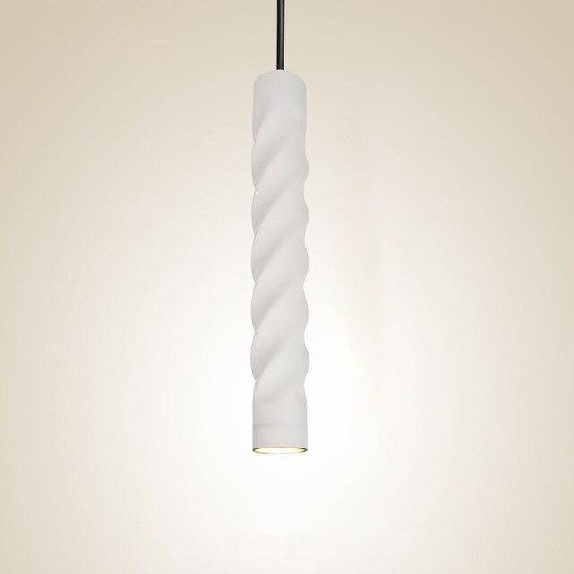 Suspension LED design cylindrique en spirale Pipe