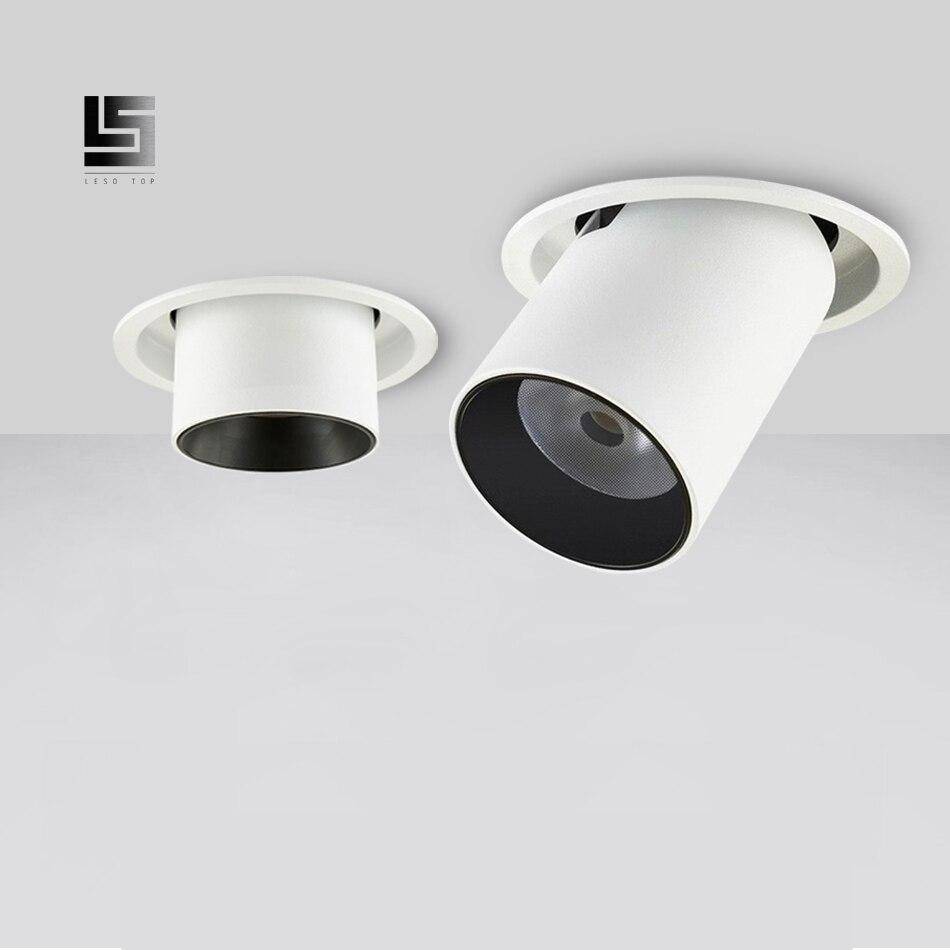Spot encastré moderne pivotable LED en métal blanc - vue 5 sur 4