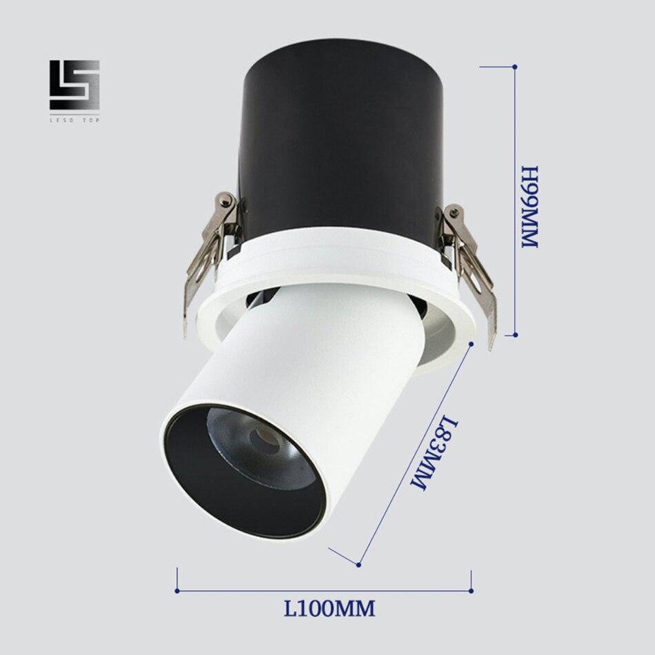 Spot encastré moderne pivotable LED en métal blanc - vue 4 sur 4
