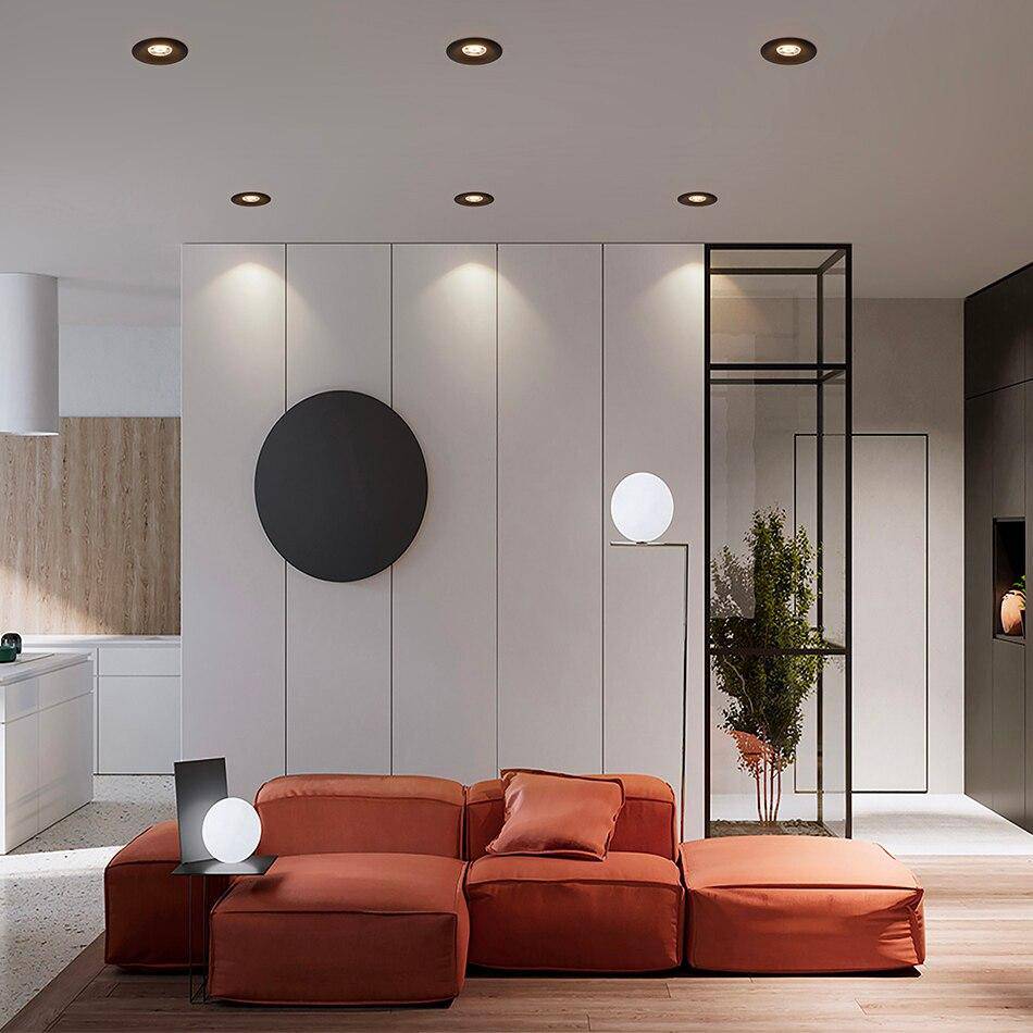 Spot moderne LED encastré avec cercle design - vue 4 sur 7