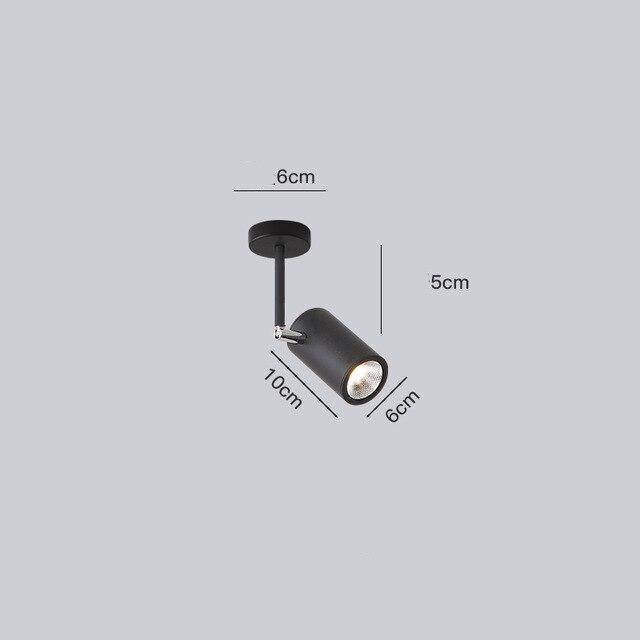 Spot moderne LED cylindre en aluminium Diano - vue 12 sur 21
