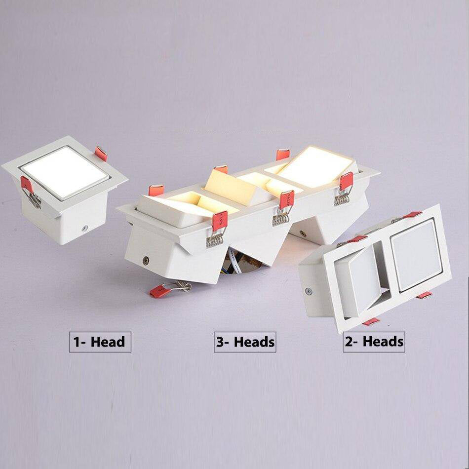Spot carré LED en aluminium style Square - vue 6 sur 5