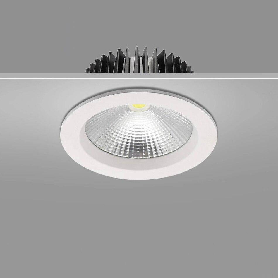 Spot encastré rond moderne en aluminium blanc - vue 6 sur 7