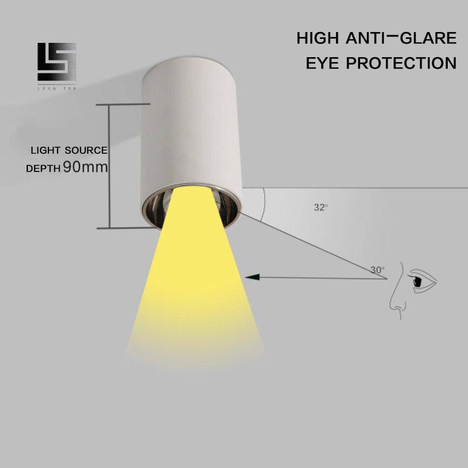 Spot moderne en aluminium arrondi à LED - vue 7 sur 8