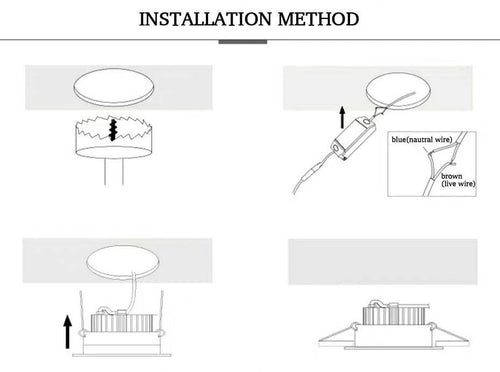 Spot encastré moderne LED rond blanc