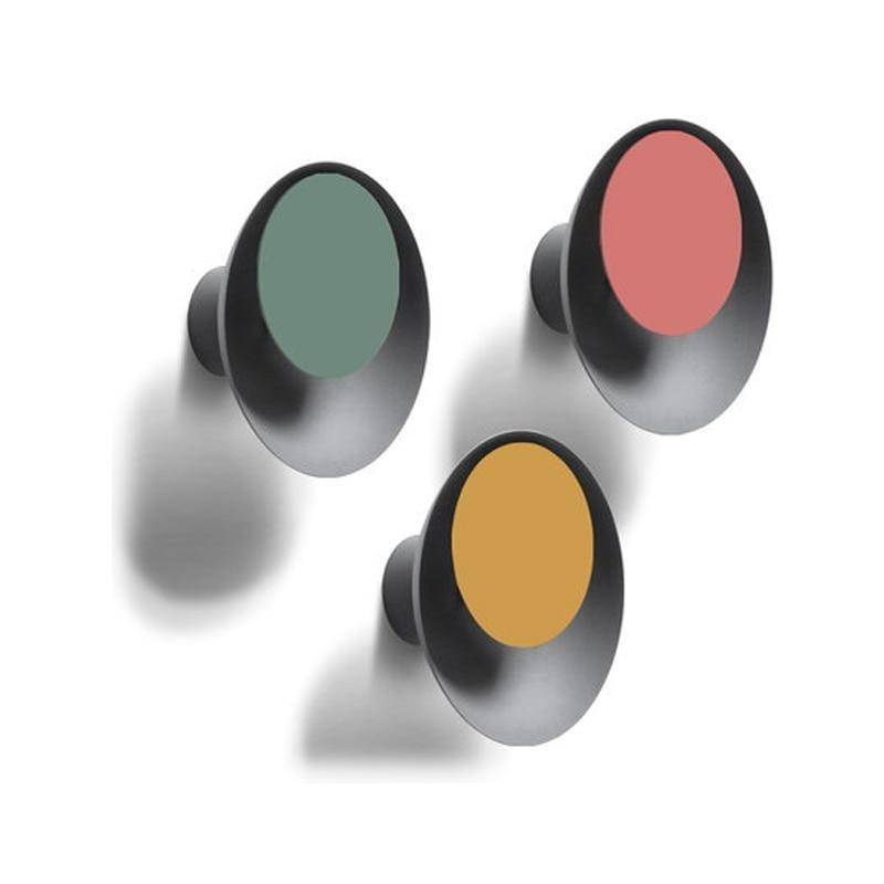 Applique murale moderne LED en métal et disque coloré - vue 6 sur 22