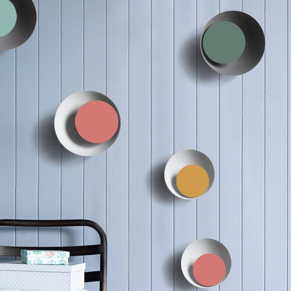 Applique murale moderne LED en métal et disque coloré - vue 4 sur 22