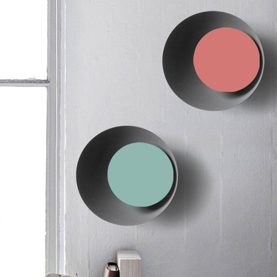Applique murale moderne LED en métal et disque coloré - vue 5 sur 22