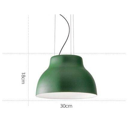 Suspension moderne LED avec abat-jour en métal coloré - vue 10 sur 11
